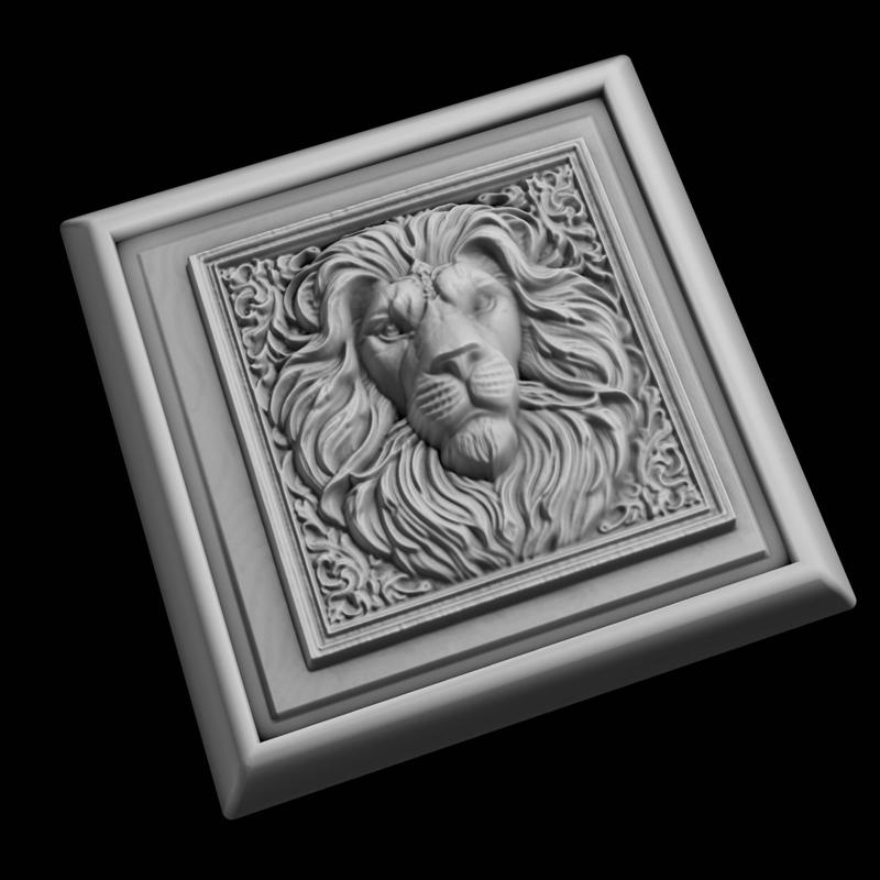 Lion Animal 3D Model for CNC Router Laser & 3D Printer
