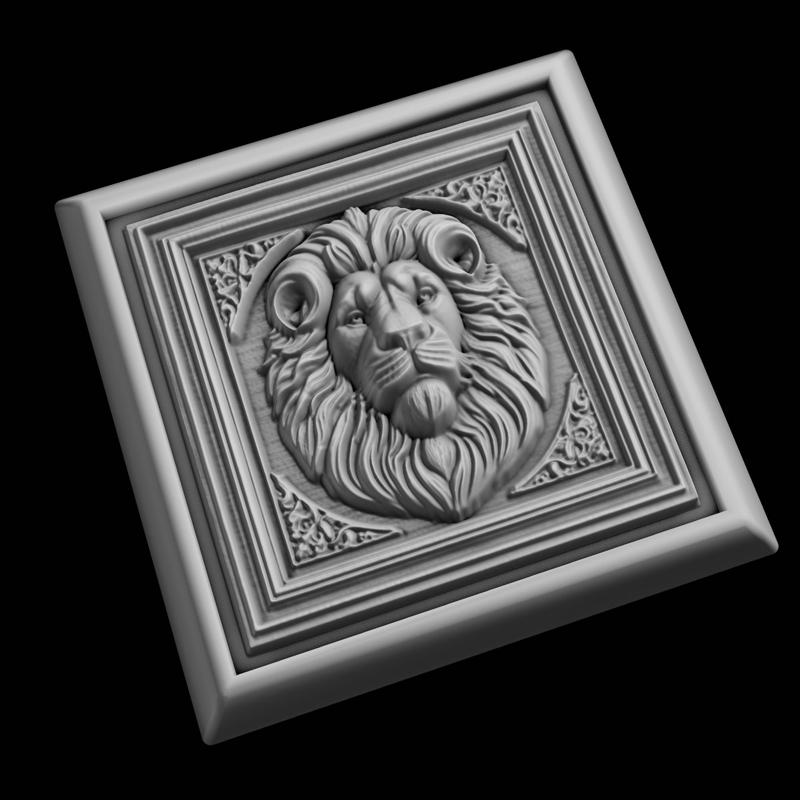 Lion Animal 3D Model for CNC Router Laser & 3D Printer