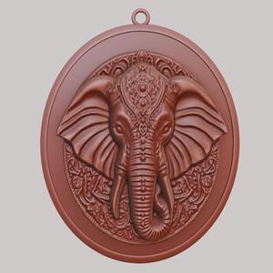 Elephant Animal Necklace Elephant Animal Pendant for CNC Router Laser & 3D Printer
