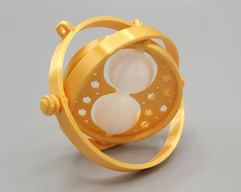 Hermione's Time Turner - with print in place rings