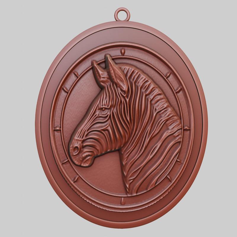 Zebra Animal Pendant Zebra Animal Necklace for CNC Router Laser & 3D Printer