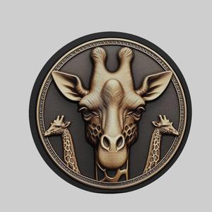 Giraffe Animal Head Giraffe Animal Medallion for CNC Router Laser & 3D Printer