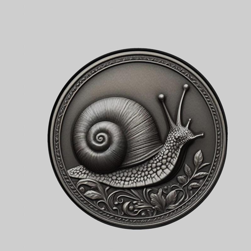 Snail Animal Head Snail Animal Medallion for CNC Router Laser & 3D Printer