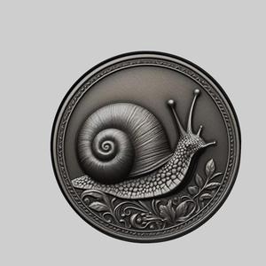 Snail Animal Head Snail Animal Medallion for CNC Router Laser & 3D Printer