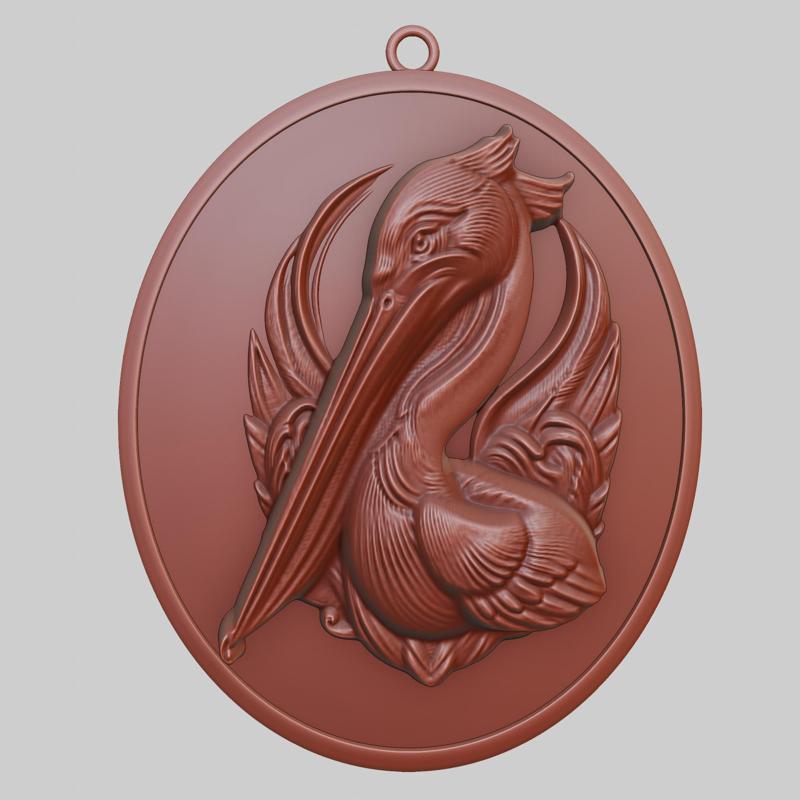 Pelican Animal Pendant Pelican Animal Necklace for CNC Router Laser & 3D Printer