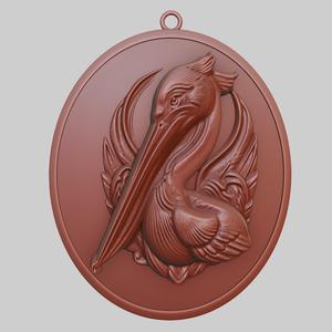 Pelican Animal Pendant Pelican Animal Necklace for CNC Router Laser & 3D Printer