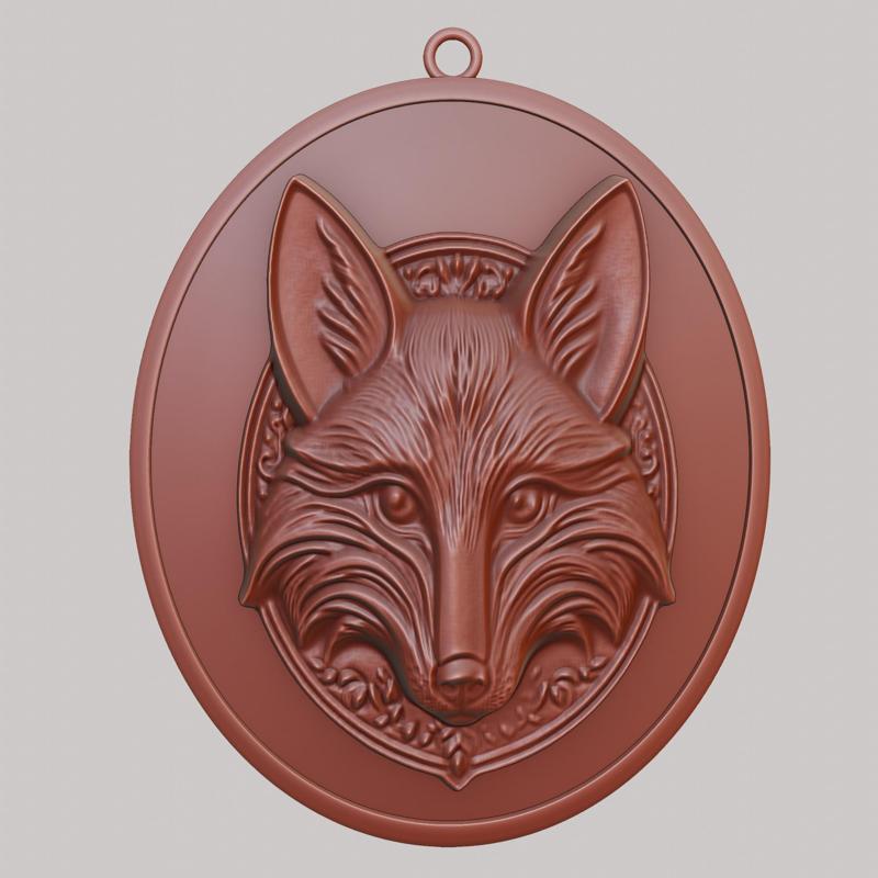 Fox Animal Necklace Fox Animal Pendant for CNC Router Laser & 3D Printer