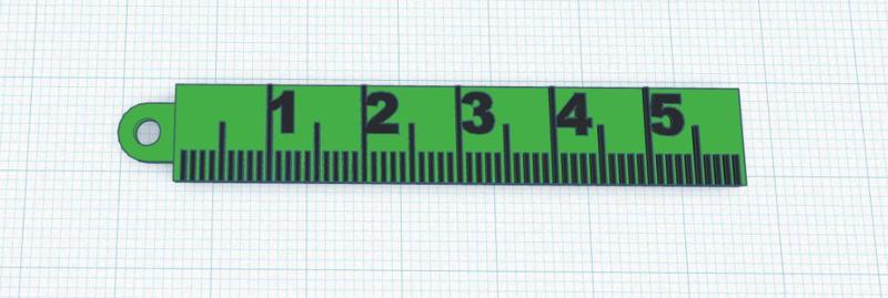 Tiny Ruler Keychain