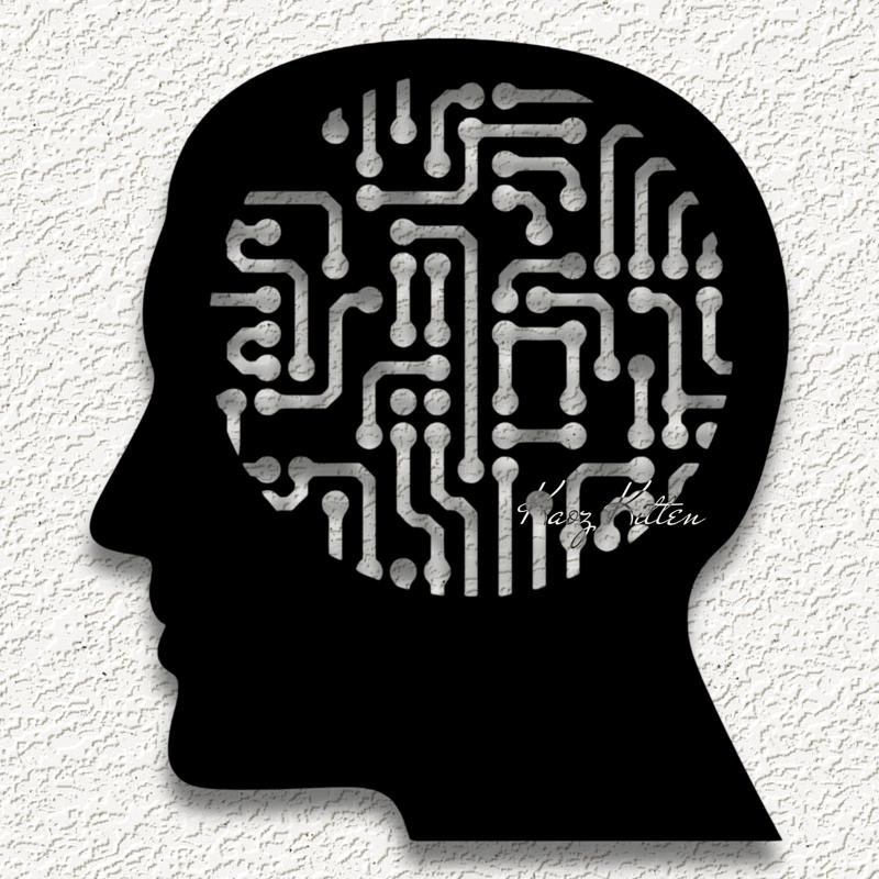 circuit board head wall art home decor