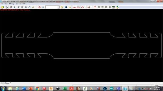 Creality 3D Printed Face Mask Buckle Remix for Laser Cutting