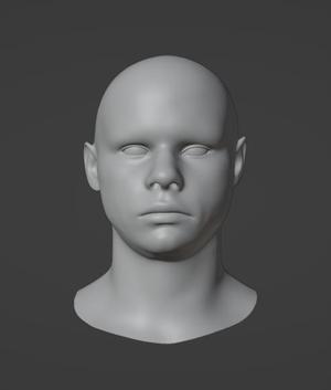 Realistic human face (my face)