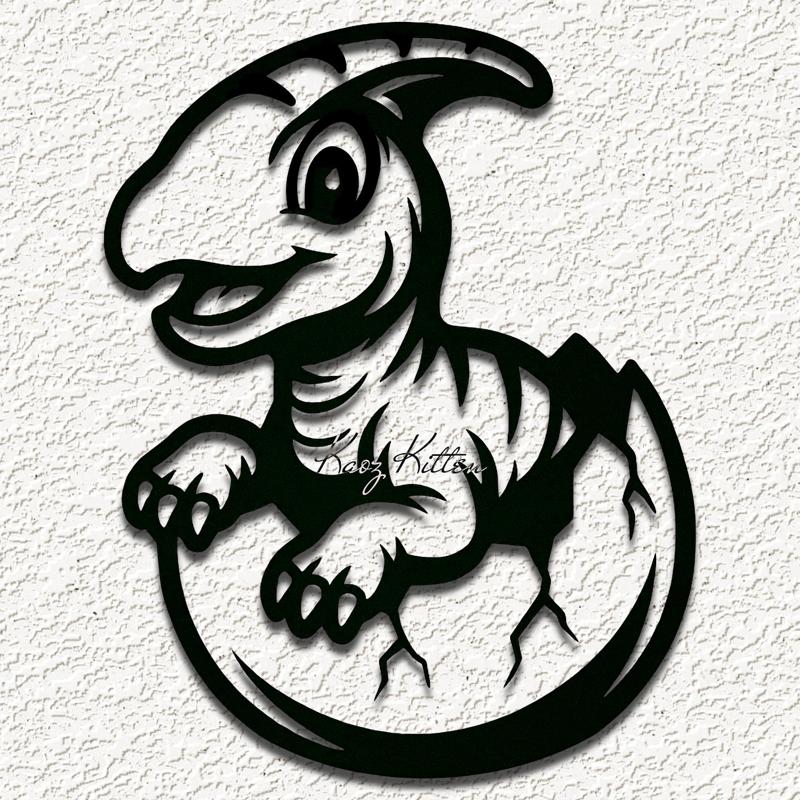 baby hadrosarus dinosaur egg wall art home decor
