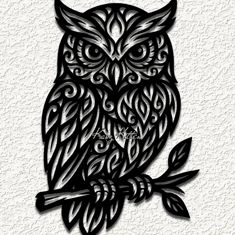 tribal owl bird wall art home decor