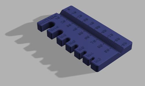 Bike Scruler - screw measuring device for M3-M10 - With magnets