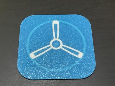 TestFlight  App Icon for iPhone Coaster