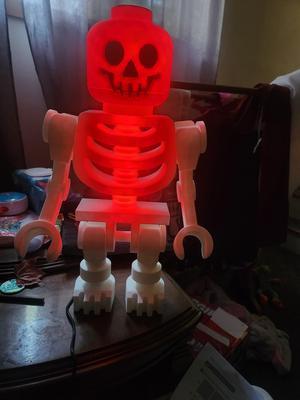 Mega Lego-like Skeleton (10:1 scale) -- Lighted with multi-colored LED