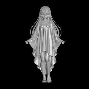 anime girl with ghost costume