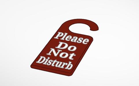Do Not Disturb Door Hanger