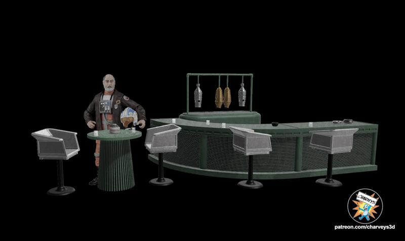 Star Wars Adelphi Cantina Diorama for 3.75" and 6" figures
