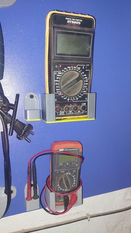 Wall Mount holder for a Multimeter