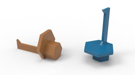 HSW LARGE Slotted Handle Hooks