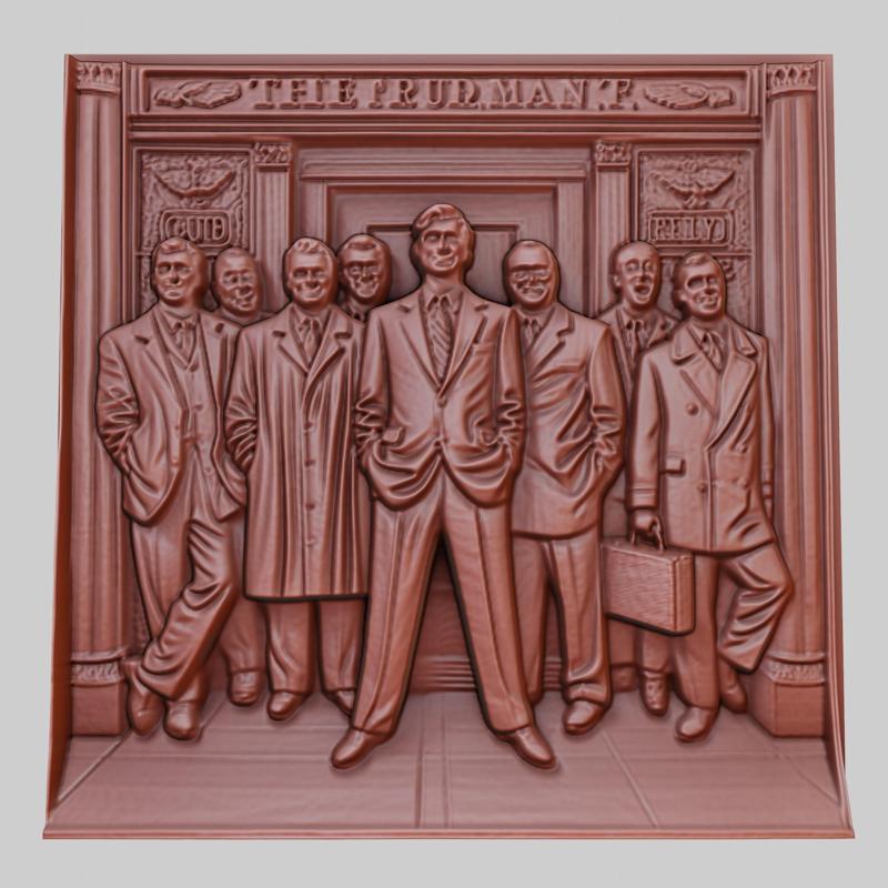 The Truman Show 3d printer relief medallion obj stl