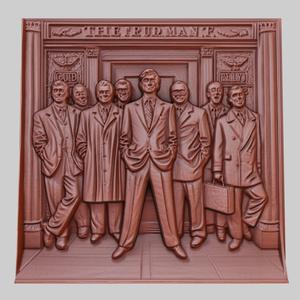 The Truman Show 3d printer relief medallion obj stl