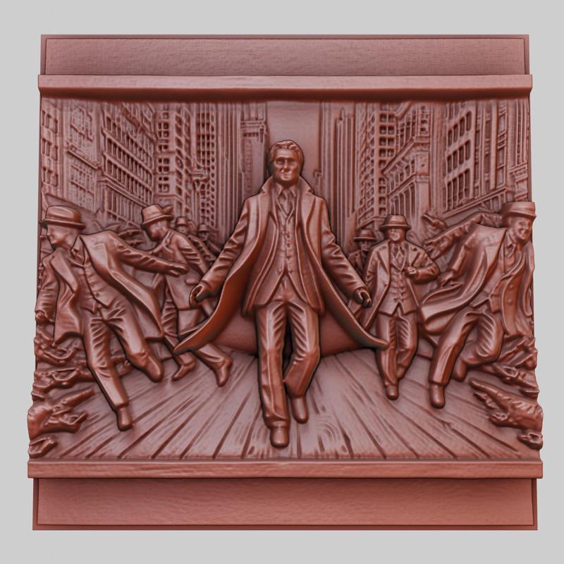 Inception 3d printer relief medallion obj stl