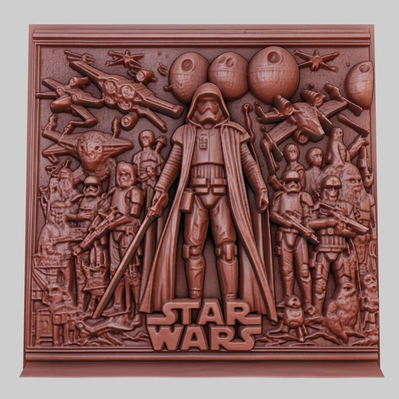 Star Wars: A New Hope 3d printer relief medallion obj stl