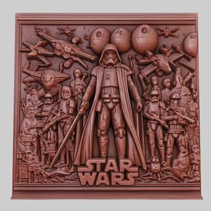 Star Wars: A New Hope 3d printer relief medallion obj stl