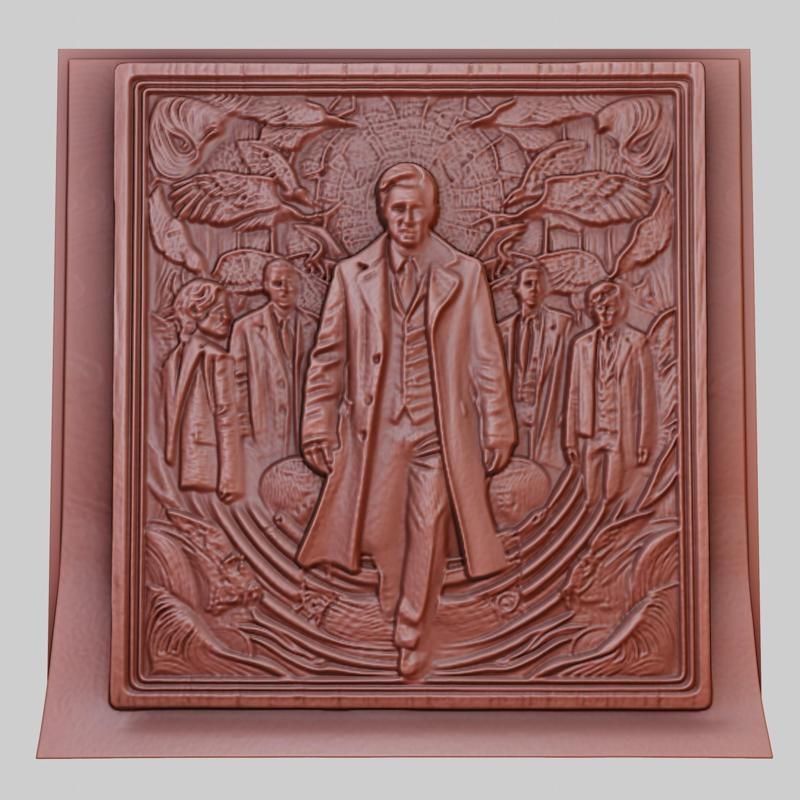 Inception 3d printer relief medallion obj stl