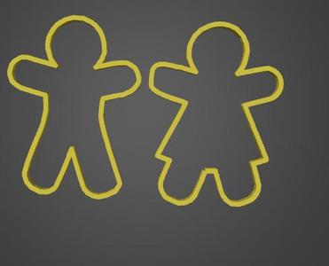 Mr. and Mrs. Gingerbread cookie cutter