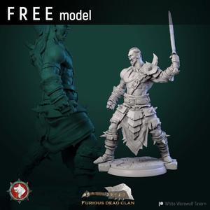 Orc warrior 4 32mm pre-supported free STL