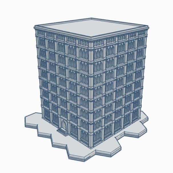 Gothic Building GHB123 With Hex Base