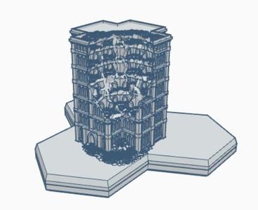 Gothic Ruined Building 57 Hex Map Scale HMSGR057