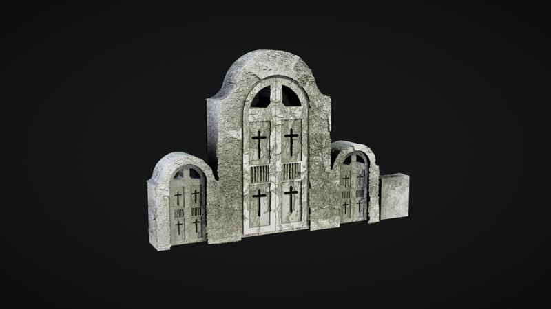 GRAVEYARD GATE & WALL - WORLD OF WITCHCRAFT & WIZARDRY