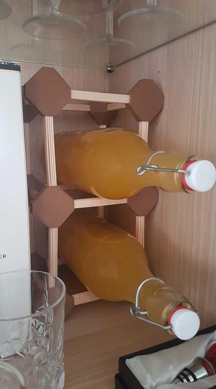 Popsicle Stick Wine Rack