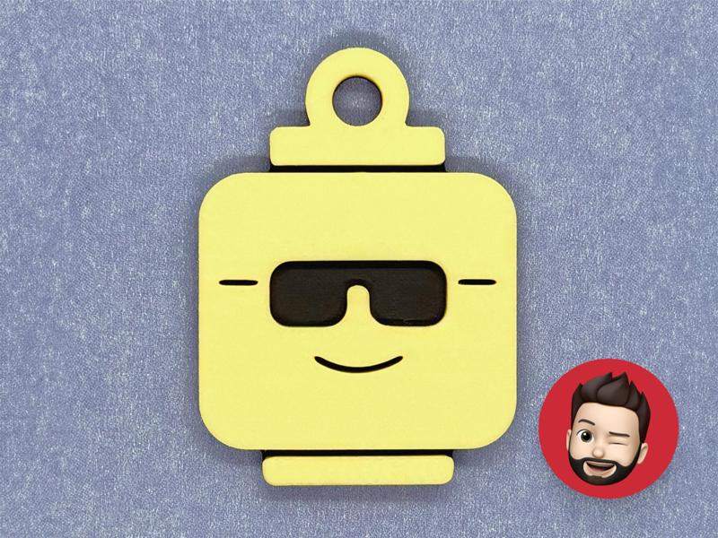Brick head 6 keychain