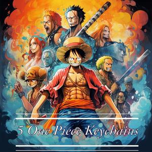One Piece keychain! 5 different characters! Follow Please!