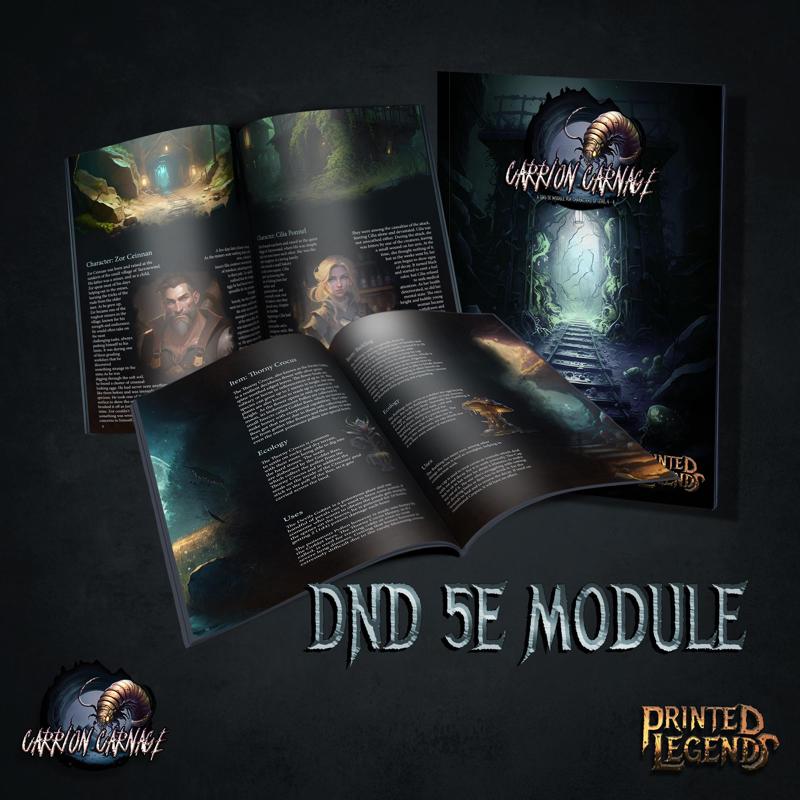 Carrion Carnage DnD 5e Module (Level 4-6) + Artwork + Maps + Tokens