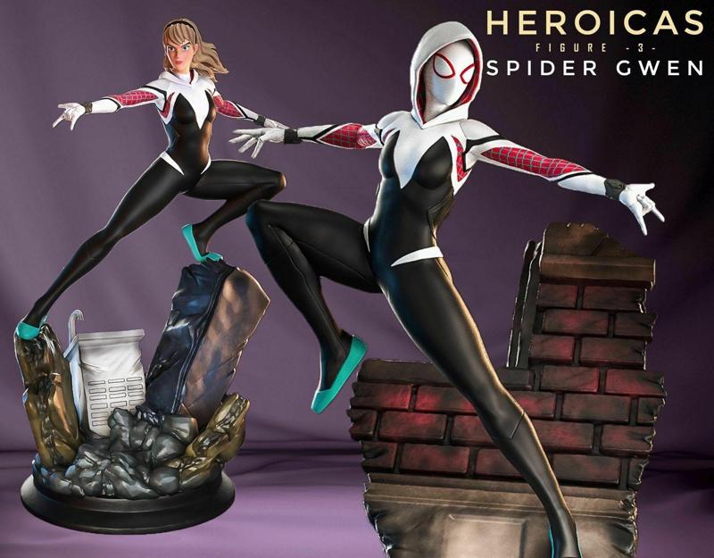 HEROICAS - FIGURE 3 - Spider Gwen - 3D PRINT MODEL