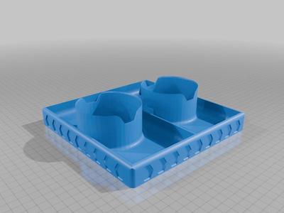 Snack Tray with Dual Cupholders