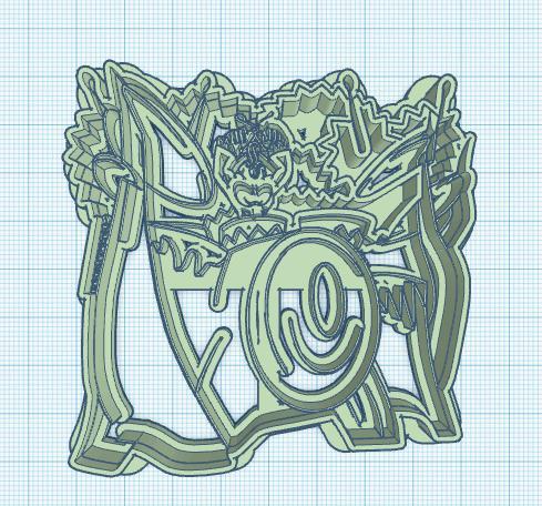 Pokemon: Gigantamax Rillaboom Cookie Cutter