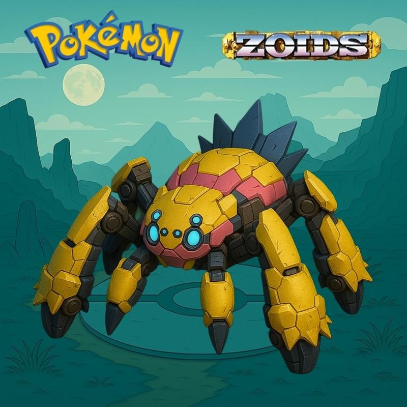 Mecha Galvantula - FDM Printable STL File - Pokémon x Zoids Inspired Figure
