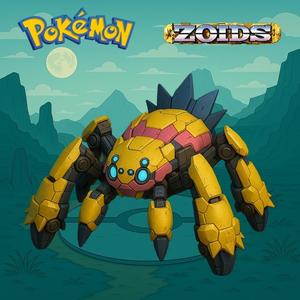 Mecha Galvantula - FDM Printable STL File - Pokémon x Zoids Inspired Figure