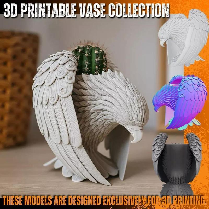 Predatory Bird Eagle Falcon Planter  Pen Holder