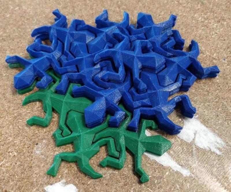 Stacking Escher Lizards