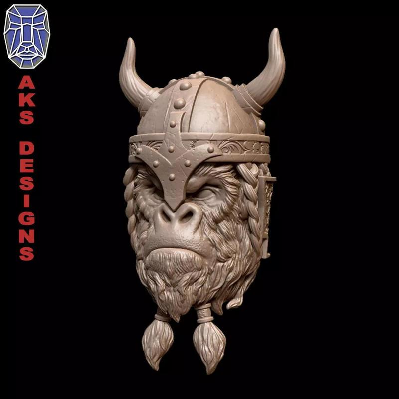 Ancient viking warrior guerilla Bas relief wall decoration