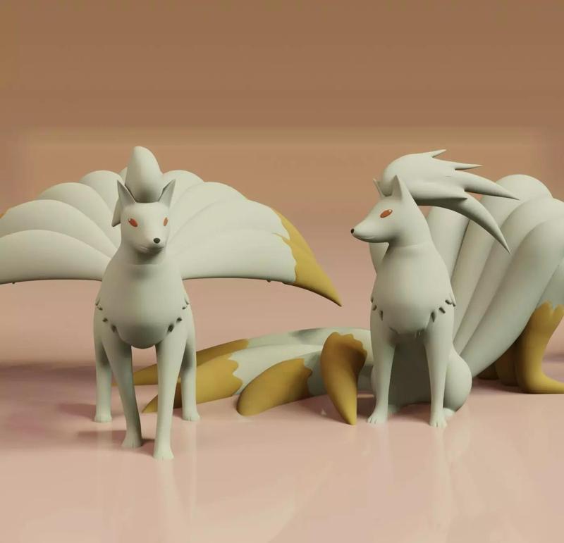 Ninetales Pokemon Fanart 2 poses