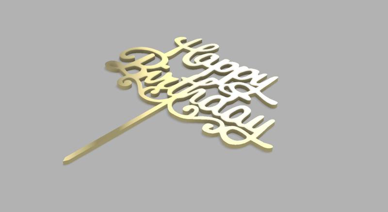 HAPPY BIRTHDAY TOPPER CAKE V2/HELIZ CUMPLEAÑOS TOPPER PASTEL V2